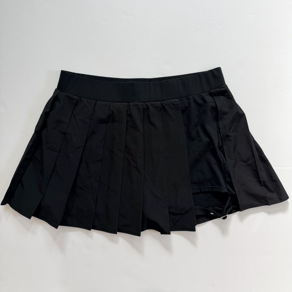 Halara Black Pleated Everyday Activity Tennis Skort L NWT